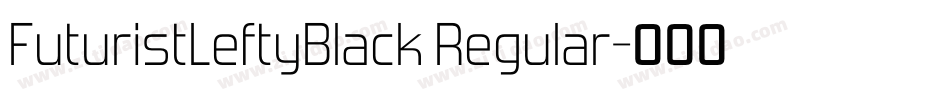 FuturistLeftyBlack Regular字体转换